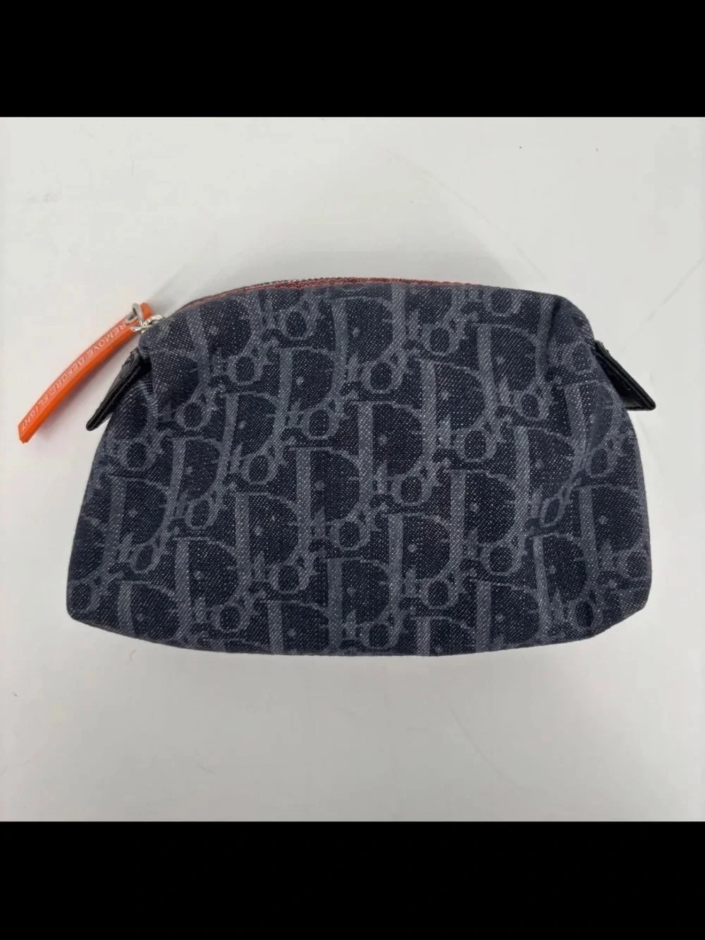 Dior Navy and Gray Monogram Cosmetic Pouch